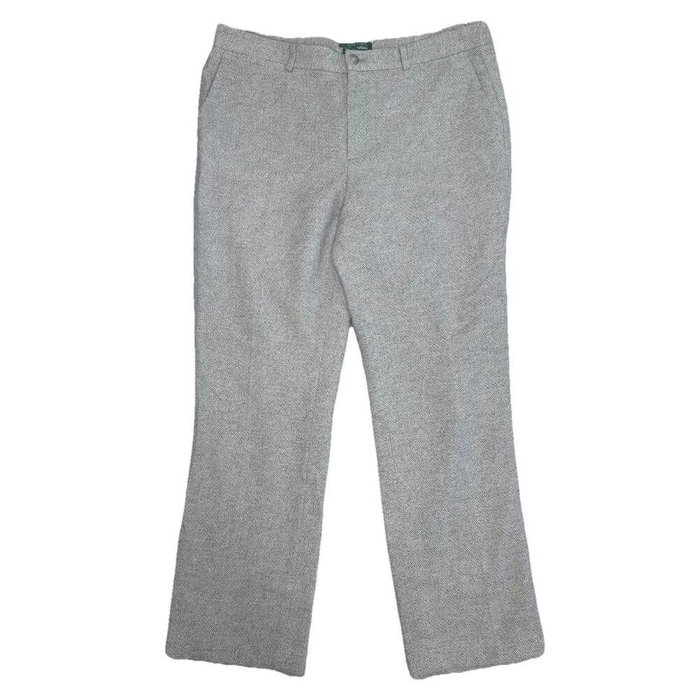 Lauren Ralph Lauren Camaron Pants Lambswool Gray Lined Dress Trousers